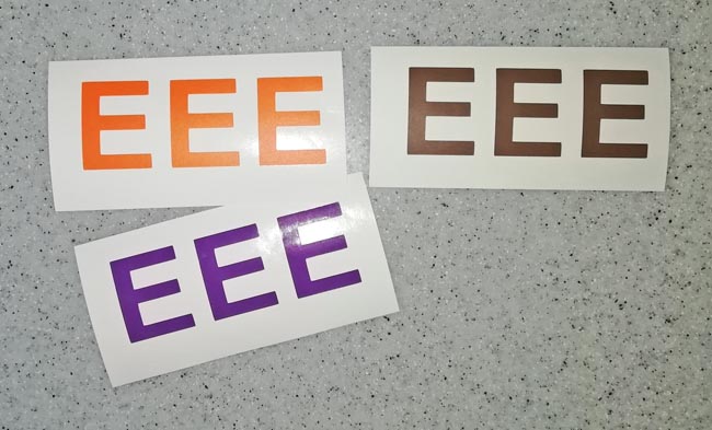   E